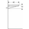Встраиваемая раковина GEBERIT ONE 500.395.01.3 90 см заслонка белый блестящий